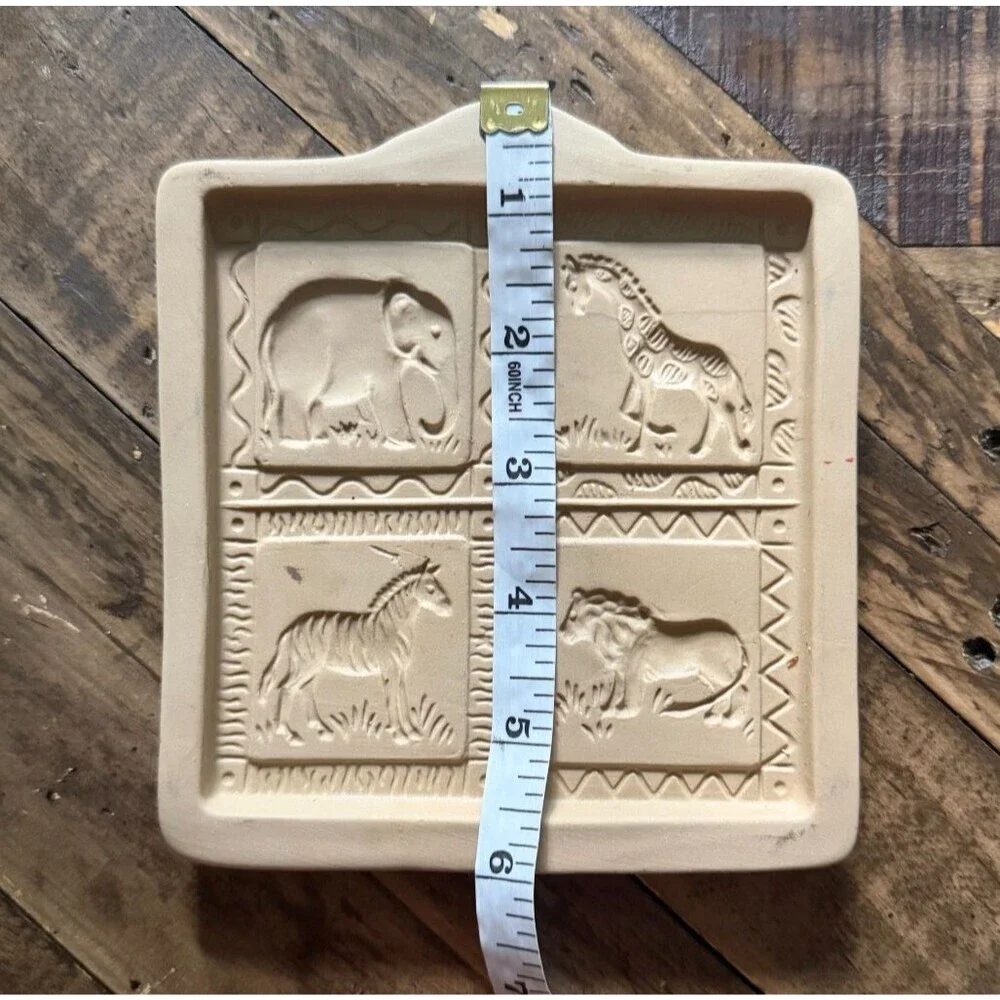 Brown Bag Cookie Art 1997 Hill Design Safari Cut Apart Mold Lion Elephant Zebra